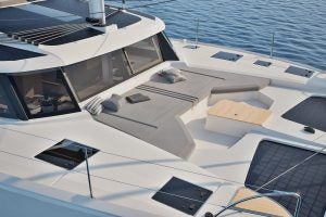 Fountaine Pajot 44 luxury catamaran forward cockpit