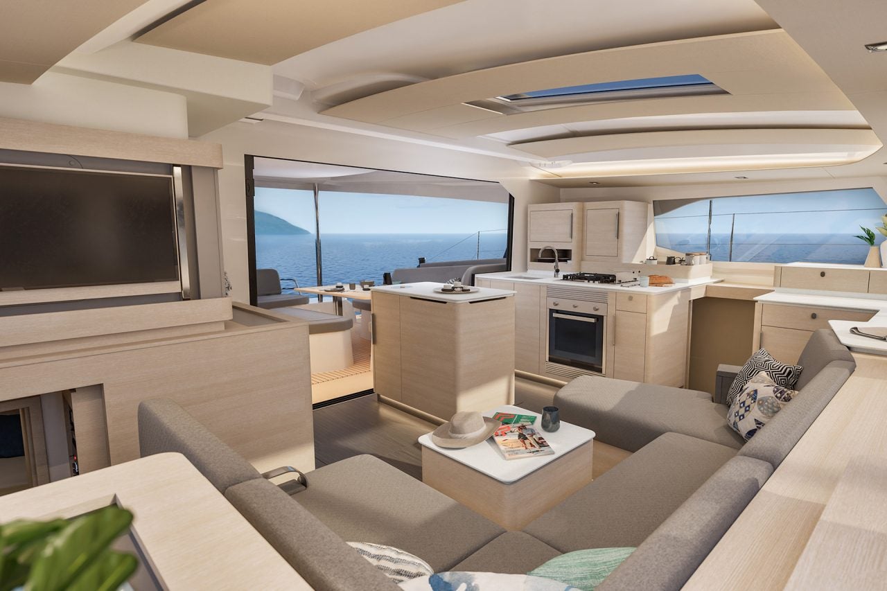 Fountaine Pajot 44 yacht salon luxury interior