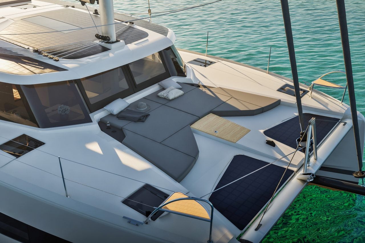 Fountain Pajot 41 catamaran foredeck